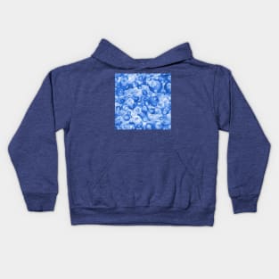 Bubbly Blue Bubble Pattern Kids Hoodie